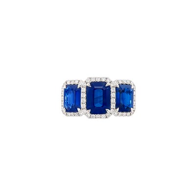 Lot 76 - White Gold, Sapphire and Diamond Ring, Piranesi