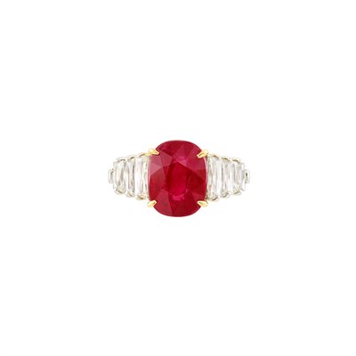 Lot 389 - Platinum, Gold, Ruby and Diamond Ring, Piranesi