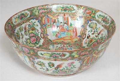 Lot 176A - Rose Medallion Porcelain Punch Bowl Height 6...