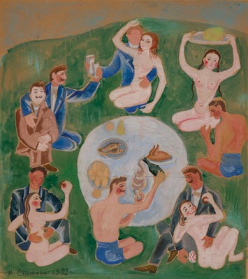 Lot 109 - Maria Siniakova Russian, 1898-1989 (i) Picnic...