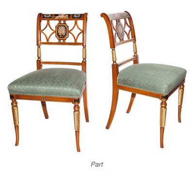 Lot 360 - Set of Ten Neoclassical Style Painted and...