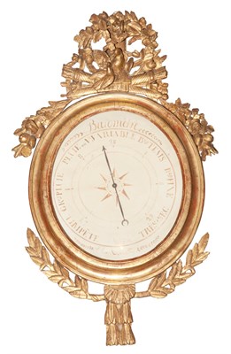 Lot 240 - Louis XVI Style Giltwood Barometer Height 33...