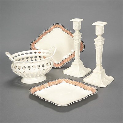 Lot 620 - Pair of Wedgwood Lozenge-Form Dishes; Together...