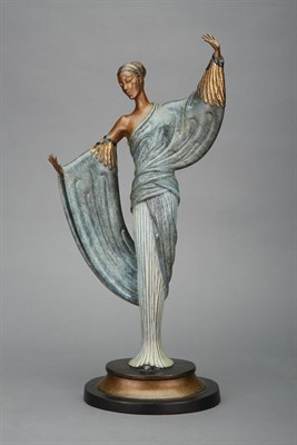 Lot 310 - Art Deco Style Cold Painted Bronze Figure...