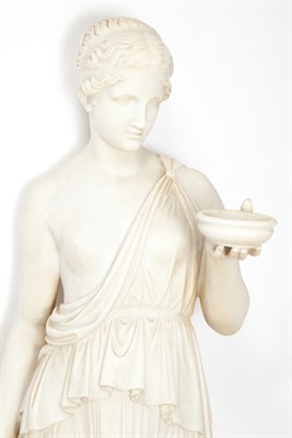 Lot 414 - White Statuary Marble Statue of Hebe After a...