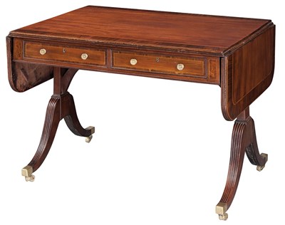 Lot 554 - Regency Mahogany and Rosewood Sofa Table First...