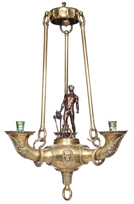 Lot 406 - Empire Style Brass and Patinated-Bronze...