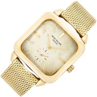 Lot 110 - Gentleman's Gold 'TV Watch' Wristwatch, Patek Philippe, Ref. 2540