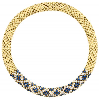 Lot 277 - Gold, Sapphire and Diamond Necklace, Giovane