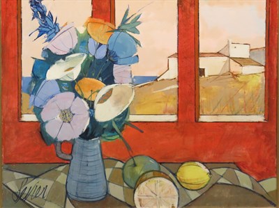 Lot 57 - Charles Levier French, 1920-2003 Fleurs Signed...