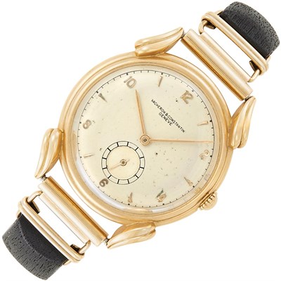 Lot 108 - Gentleman's Rose Gold and Low Karat Rose Gold and Ebony Wristwatch, Vacheron & Constantin