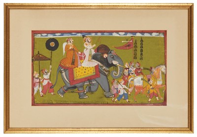 Lot 27 - Indian School Imperial procession possibly...