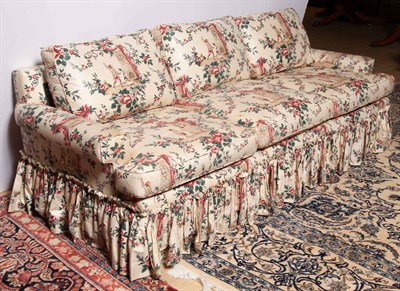 Lot 148 - Chintz Upholstered Loose Cushion Three-Seat...