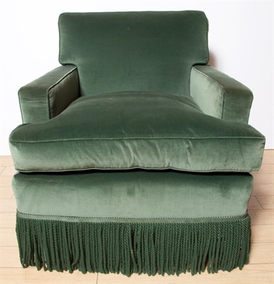 Lot 149 - Green Velvet Upholstered Club Chair