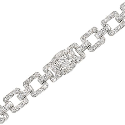 Lot 241 - Platinum and Diamond Bracelet, Yard