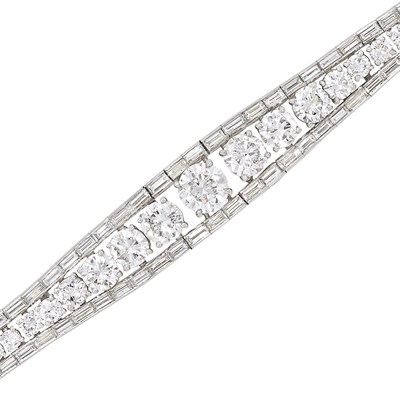 Lot 510 - Platinum and Diamond Bracelet
