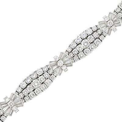 Lot 395 - Platinum and Diamond Bracelet, Harry Winston