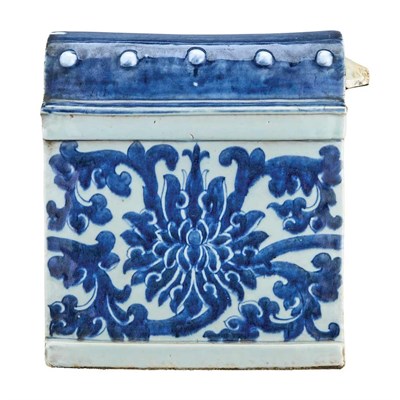Lot 65 - Chinese Blue and White Glazed Porcelain Wall...