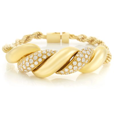 Lot 28 - Gold and Diamond Bracelet