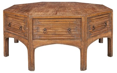 Lot 366 - English Arts and Crafts Oak Table Reputedly...