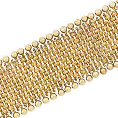 Lot 100 - Wide Antique Gold Bracelet