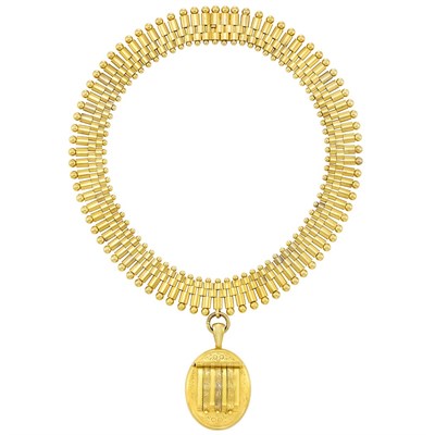 Lot 180 - Antique Gold Pendant-Necklace