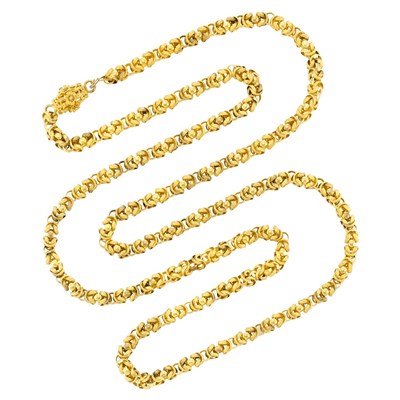 Lot 299 - Long Antique Gold Chain Necklace