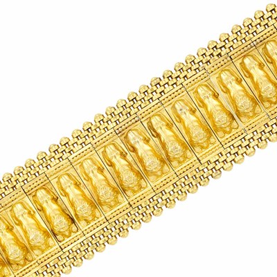 Lot 177 - Wide Antique Gold Bracelet