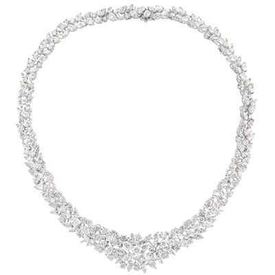 Lot 143 - White Gold and Diamond Necklace