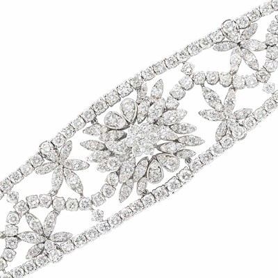 Lot 142 - White Gold and Diamond Bracelet