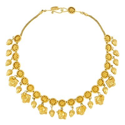 Lot 302 - Gold Fringe Necklace, Ilias Lalaounis