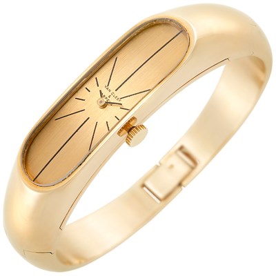 Lot 35 - Gold Bangle-Watch, Van Cleef & Arpels, Ebel, Uti, France