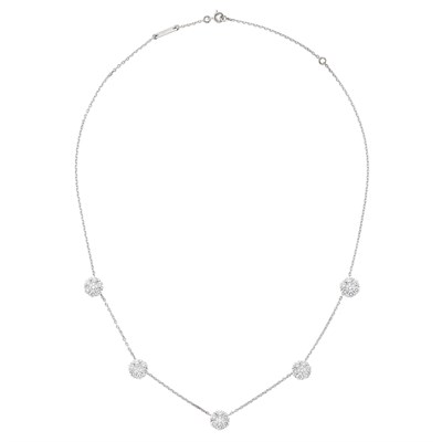 Lot 228 - White Gold and Diamond 'Fleurette' Necklace, Van Cleef & Arpels