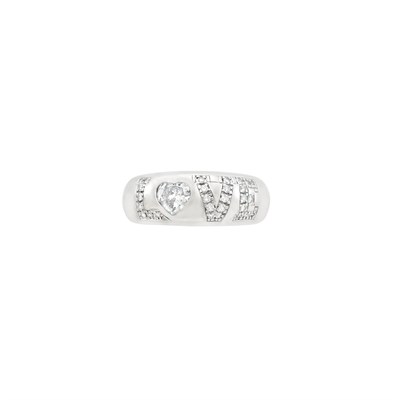 Lot 58 - White Gold and Diamond 'Love' Ring, Chopard