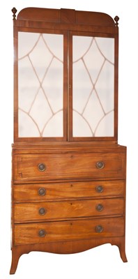 Lot 148 - Regency Inlaid Mahogany Butler's Secretary...