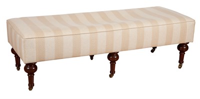 Lot 170 - Upholstered Mahogany Rectangular Bench Height...