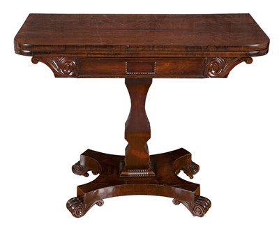 Lot 169 - William IV Rosewood Fold-Over Games Table...