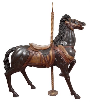 Lot 178 - Painted and Patinated-Metal Carousel Style...