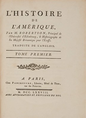 Lot 56 - ROBERTSON, WILLIAM L'Histoire de l'Amerique....