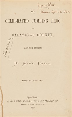Lot 409 - TWAIN, MARK [Eugene Field Forgery] The...