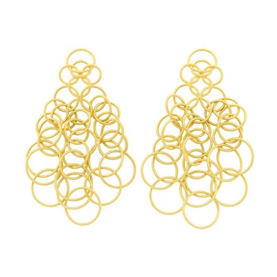 Lot 265 - Pair of Gold 'Hawaii' Pendant-Earrings, Buccellati