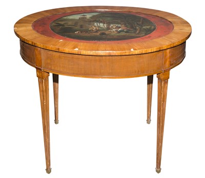 Lot 429 - Continental Birch and Stained Wood Table The...