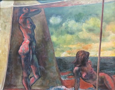 Lot 55 - Pierre Peltier French, 1900-1988 Baigneuses,...