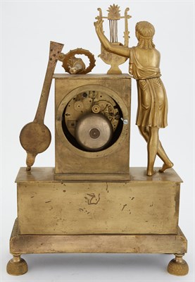Lot 213 - Restauration Gilt-Metal Mantel Clock with...