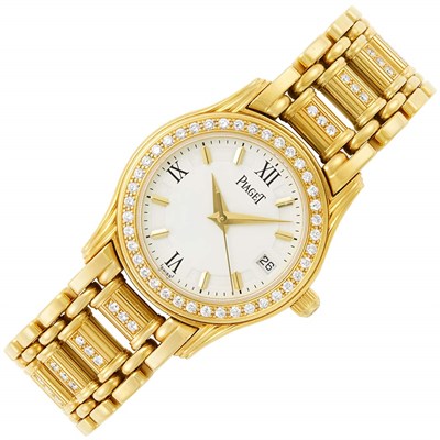 Lot 266 - Lady's Gold and Diamond 'Polo' Wristwatch, Piaget