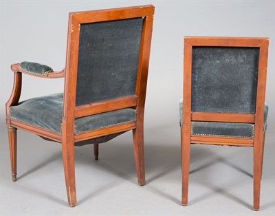 Lot 524 - Set of Ten Louis XVI Style Stained Wood Dining...
