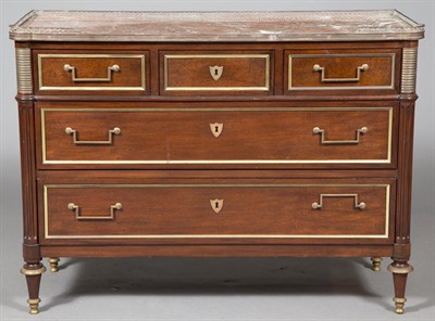 Lot 186 - Louis XVI Style Brass-Mounted Mahogany Marble...