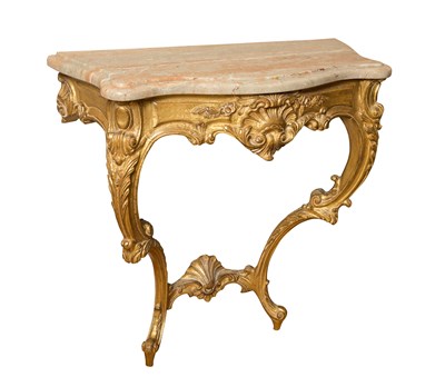 Lot 187 - Rococo Style Giltwood Console Height 35 inches,...