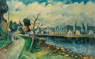 Lot 102 - Attributed to Erno Bank French River Landscape...