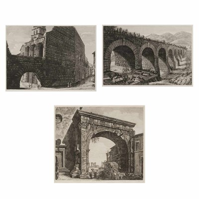 Lot 110 - Luigi Rossini [VIEWS OF ROME] Three etchings...